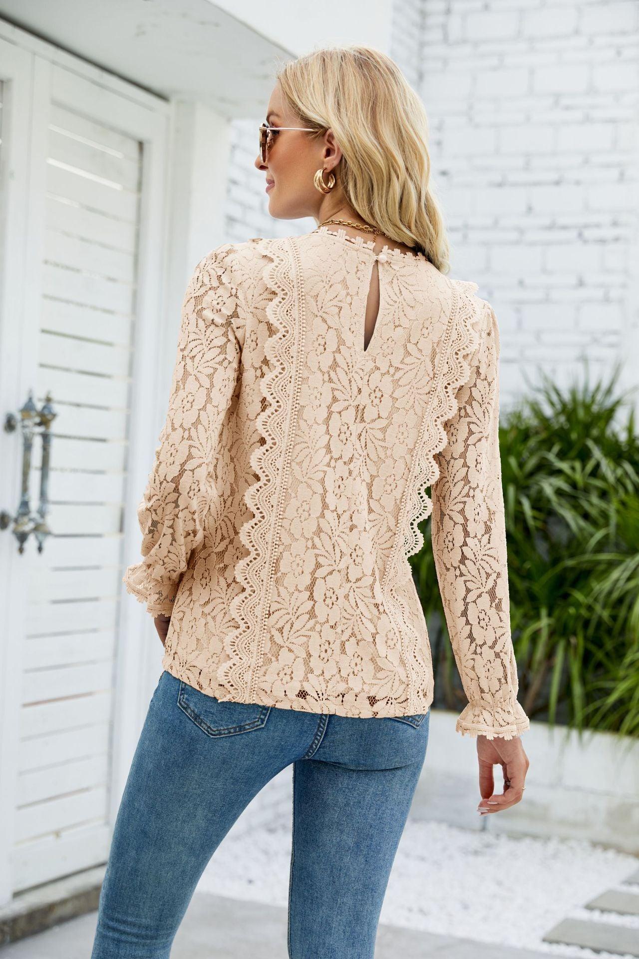 Everlasting Beauty Long Sleeve Lace Blouse - MXSTUDIO.COM