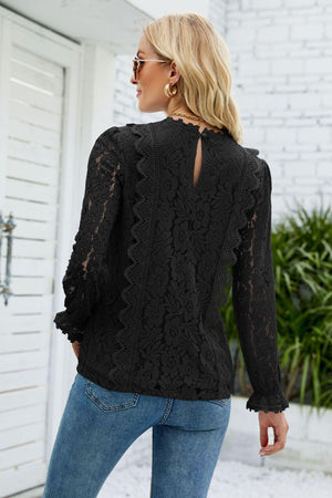 Everlasting Beauty Long Sleeve Lace Blouse - MXSTUDIO.COM