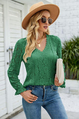 Everlasting Beauty Long Sleeve Lace Blouse - MXSTUDIO.COM