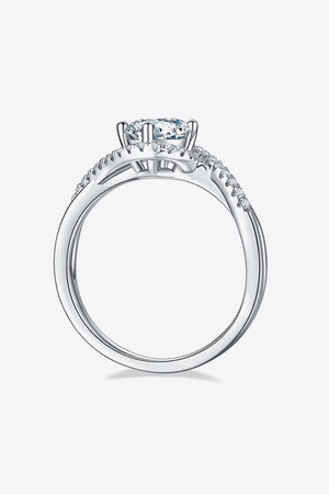 Evoke Dreams Crisscross 1 Carat Moissanite Ring - MXSTUDIO.COM