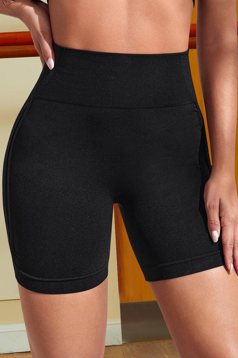Excellent Move Black Slim Fit Gym Shorts - MXSTUDIO.COM