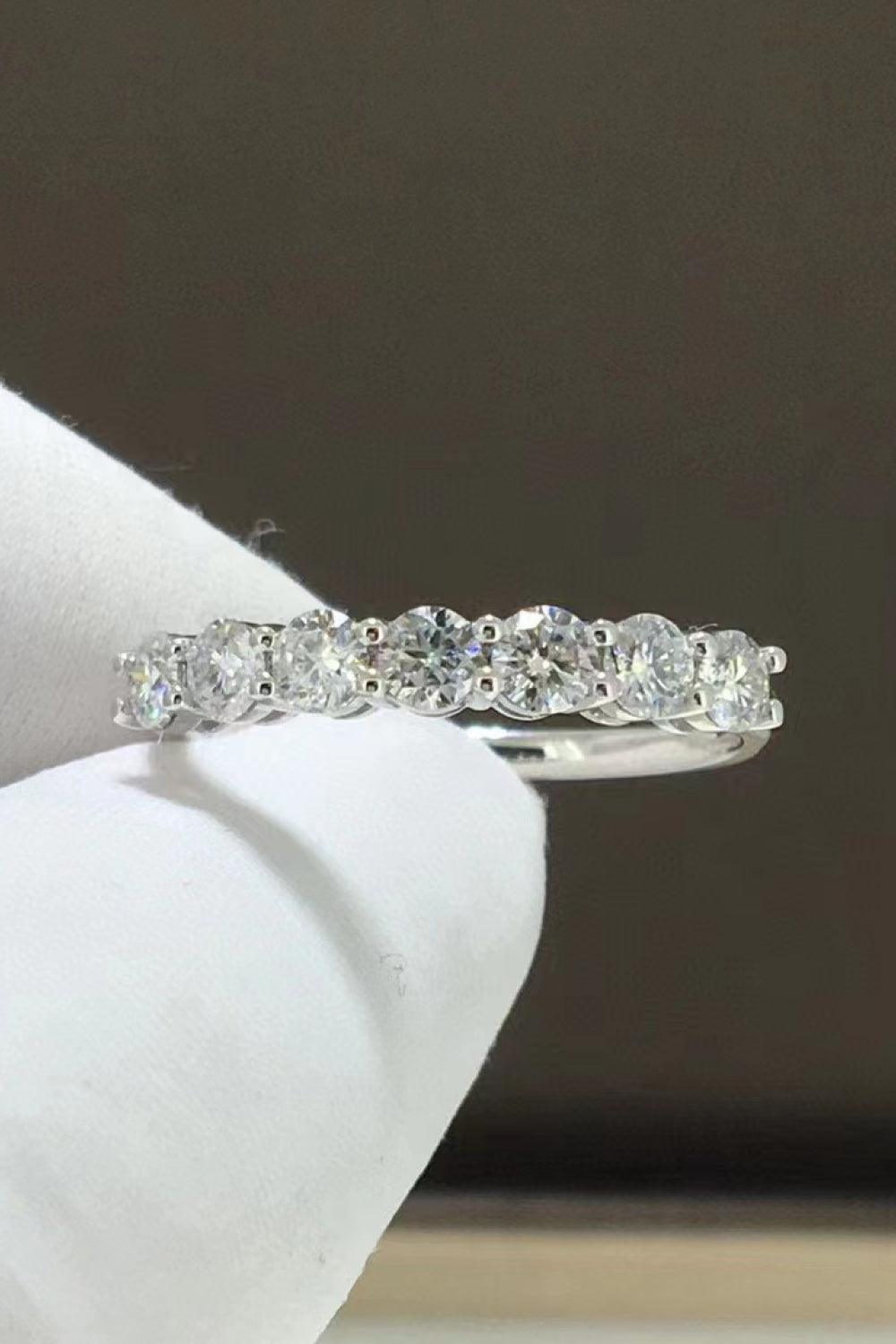 Excellent Pick 925 Sterling Silver Round Moissanite Ring - MXSTUDIO.COM