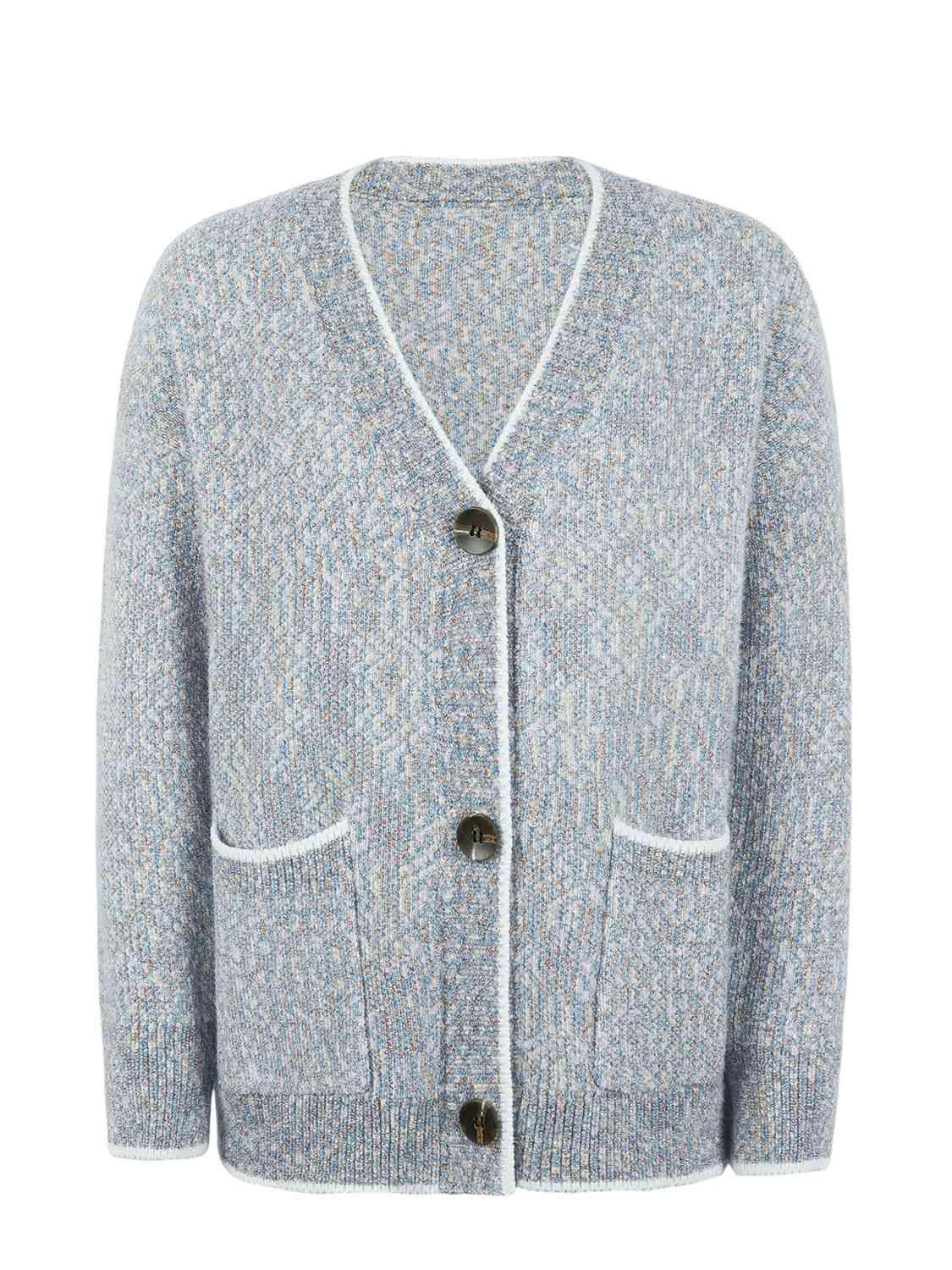 Exceptional Layer Pocketed Button Down Cardigan - MXSTUDIO.COM