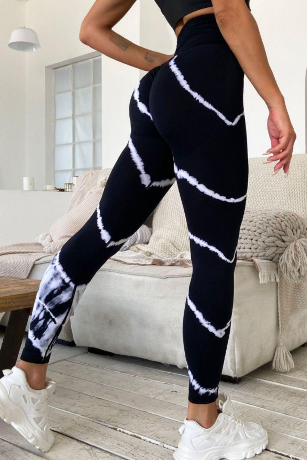 Execute In Style Slim Fit Black Tie Dye Leggings - MXSTUDIO.COM