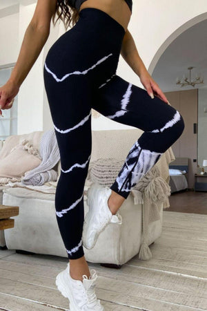 Execute In Style Slim Fit Black Tie Dye Leggings - MXSTUDIO.COM