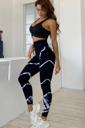 Execute In Style Slim Fit Black Tie Dye Leggings - MXSTUDIO.COM