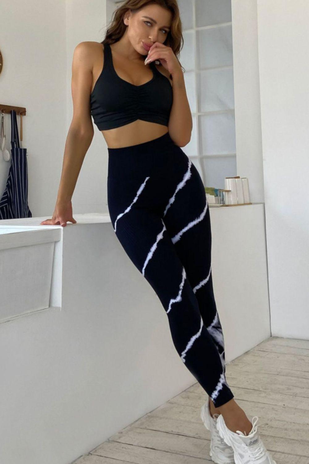 Execute In Style Slim Fit Black Tie Dye Leggings - MXSTUDIO.COM