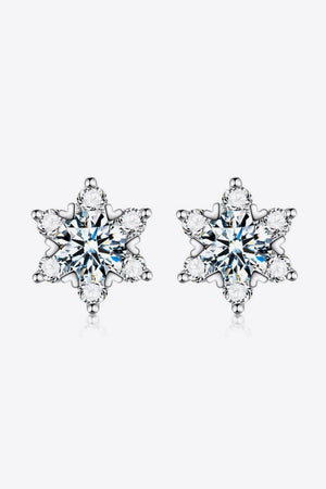 Exemplary Floral Shaped 2 Carat Moissanite Stud Earrings - MXSTUDIO.COM