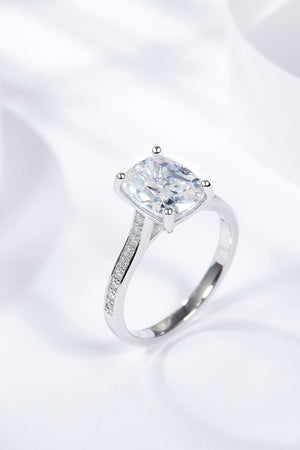 Exemplary Ring Platinum-Plated 3 Carat Moissanite - MXSTUDIO.COM