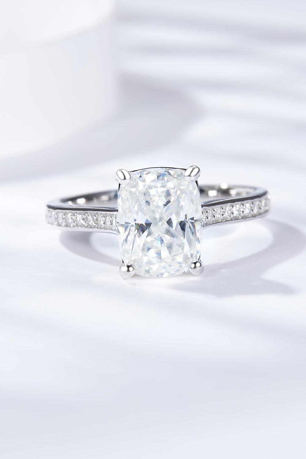 Exemplary Ring Platinum-Plated 3 Carat Moissanite - MXSTUDIO.COM