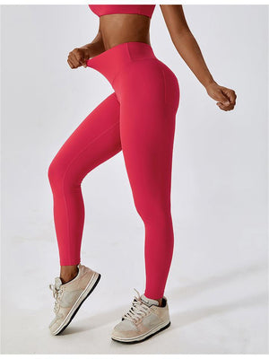 Exercise Staple Wide Waistband Sports Leggings - MXSTUDIO.COM