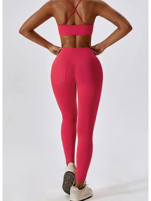 Exercise Staple Wide Waistband Sports Leggings - MXSTUDIO.COM