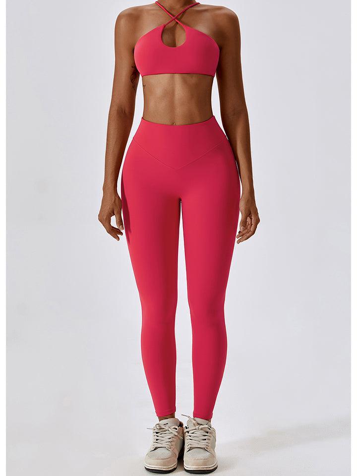 Exercise Staple Wide Waistband Sports Leggings - MXSTUDIO.COM