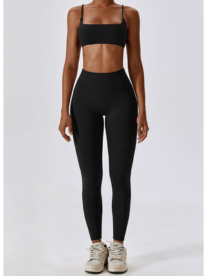 Exercise Staple Wide Waistband Sports Leggings - MXSTUDIO.COM