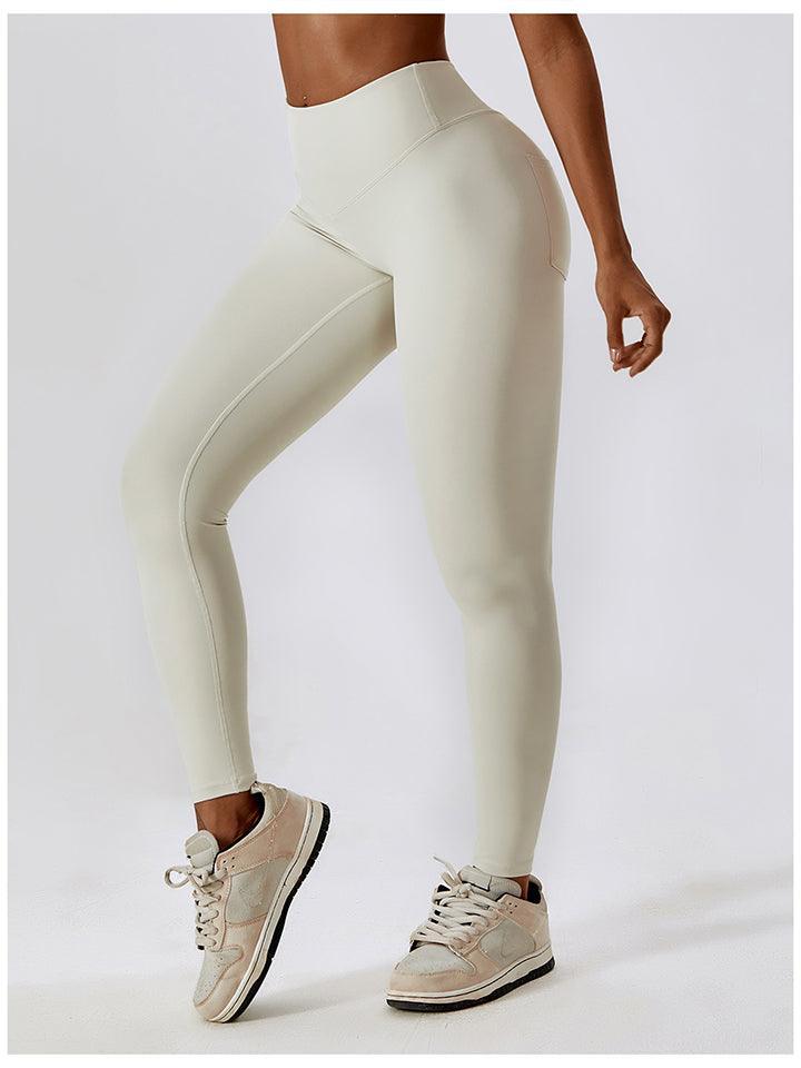 Exercise Staple Wide Waistband Sports Leggings - MXSTUDIO.COM