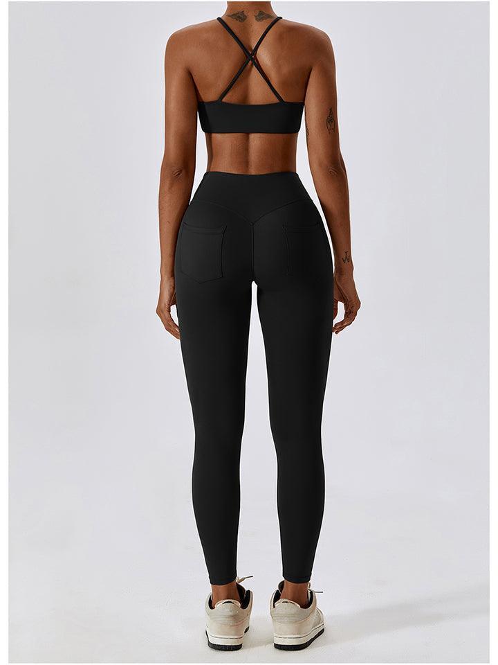 Exercise Staple Wide Waistband Sports Leggings - MXSTUDIO.COM