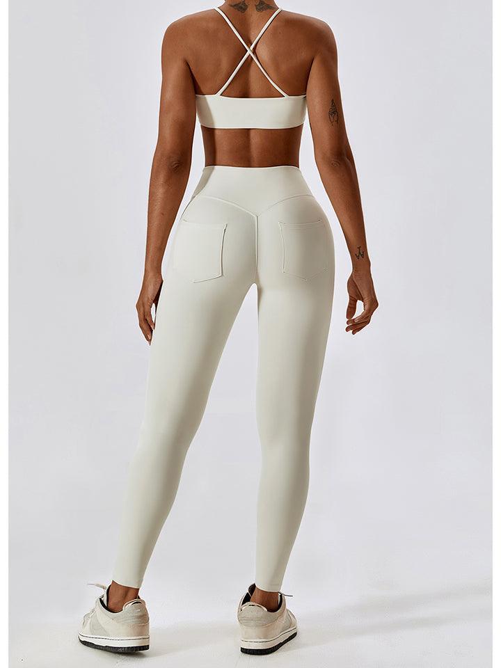 Exercise Staple Wide Waistband Sports Leggings - MXSTUDIO.COM