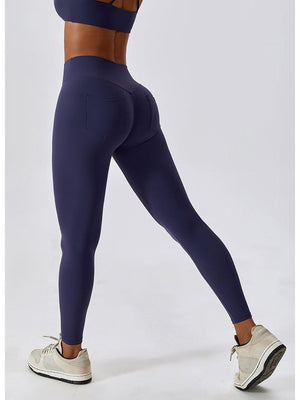 Exercise Staple Wide Waistband Sports Leggings - MXSTUDIO.COM