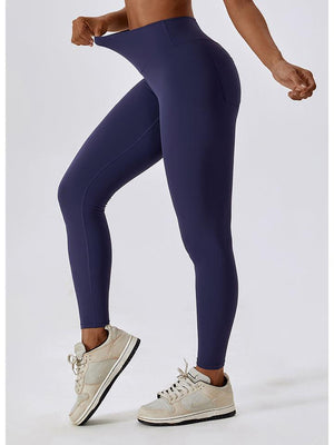 Exercise Staple Wide Waistband Sports Leggings - MXSTUDIO.COM