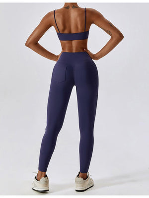 Exercise Staple Wide Waistband Sports Leggings - MXSTUDIO.COM