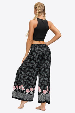 Exotic Long Split Wide Leg Pants - MXSTUDIO.COM