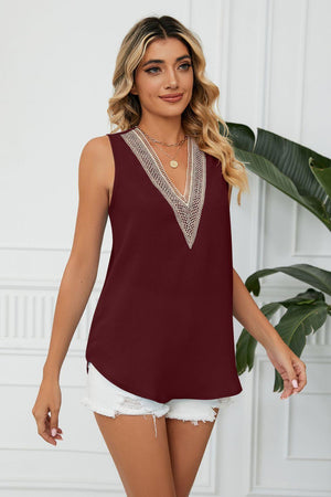 Expensive Freshness V Neck Sleeveless Blouse - MXSTUDIO.COM