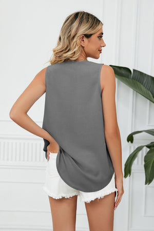 Expensive Freshness V Neck Sleeveless Blouse - MXSTUDIO.COM