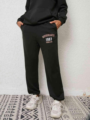 Explore Graphic Black Hoodie and Sweatpants Set - MXSTUDIO.COM