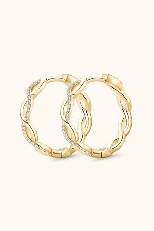 Express Your Charm Crisscross Moissanite Hoop Earrings - MXSTUDIO.COM