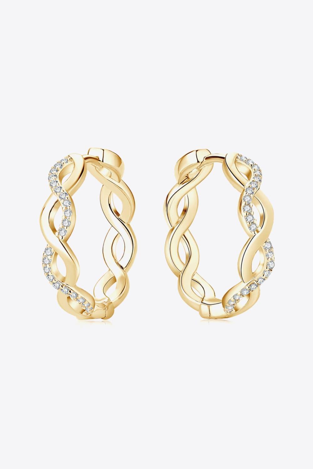 Express Your Charm Crisscross Moissanite Hoop Earrings - MXSTUDIO.COM