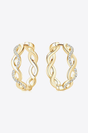 Express Your Charm Crisscross Moissanite Hoop Earrings - MXSTUDIO.COM