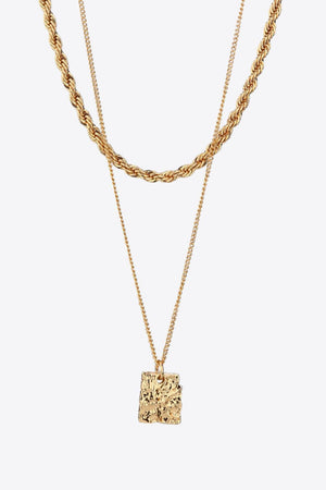 Express Yourself 18K Gold Plated Layered Chain Necklace - MXSTUDIO.COM