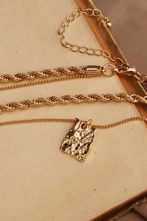 Express Yourself 18K Gold Plated Layered Chain Necklace - MXSTUDIO.COM