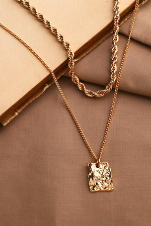 Express Yourself 18K Gold Plated Layered Chain Necklace - MXSTUDIO.COM