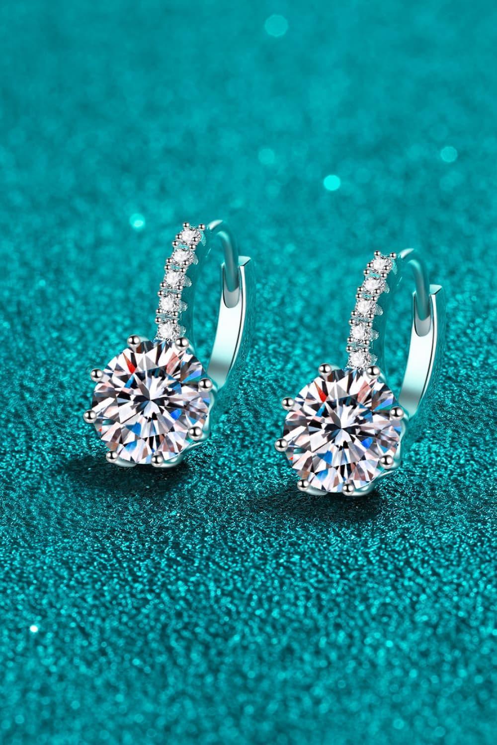 Express Yourself 4 Carat Moissanite Hoop Earrings - MXSTUDIO.COM