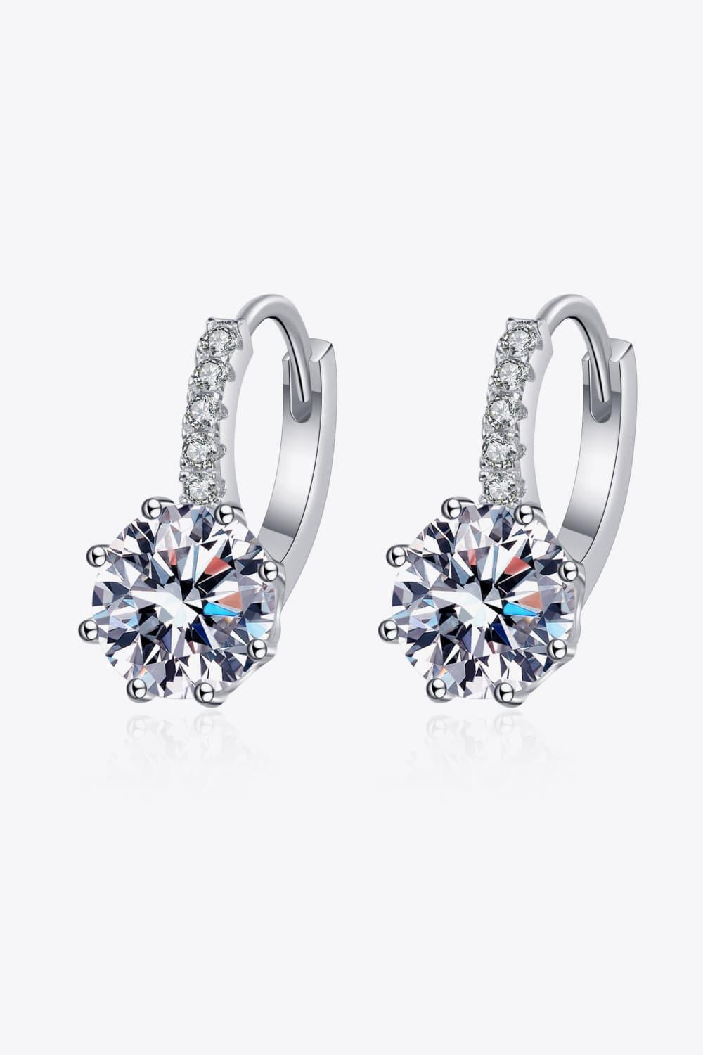 Express Yourself 4 Carat Moissanite Hoop Earrings - MXSTUDIO.COM