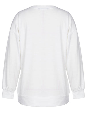 Expressive Dropped Shoulder Graphic Sweatshirt - MXSTUDIO.COM