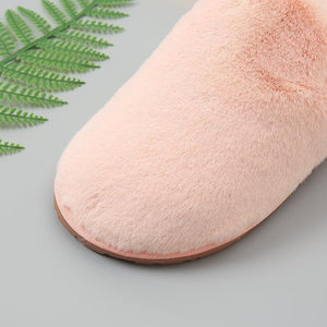 Exquisite Close Toe Faux Fur Slippers - MXSTUDIO.COM