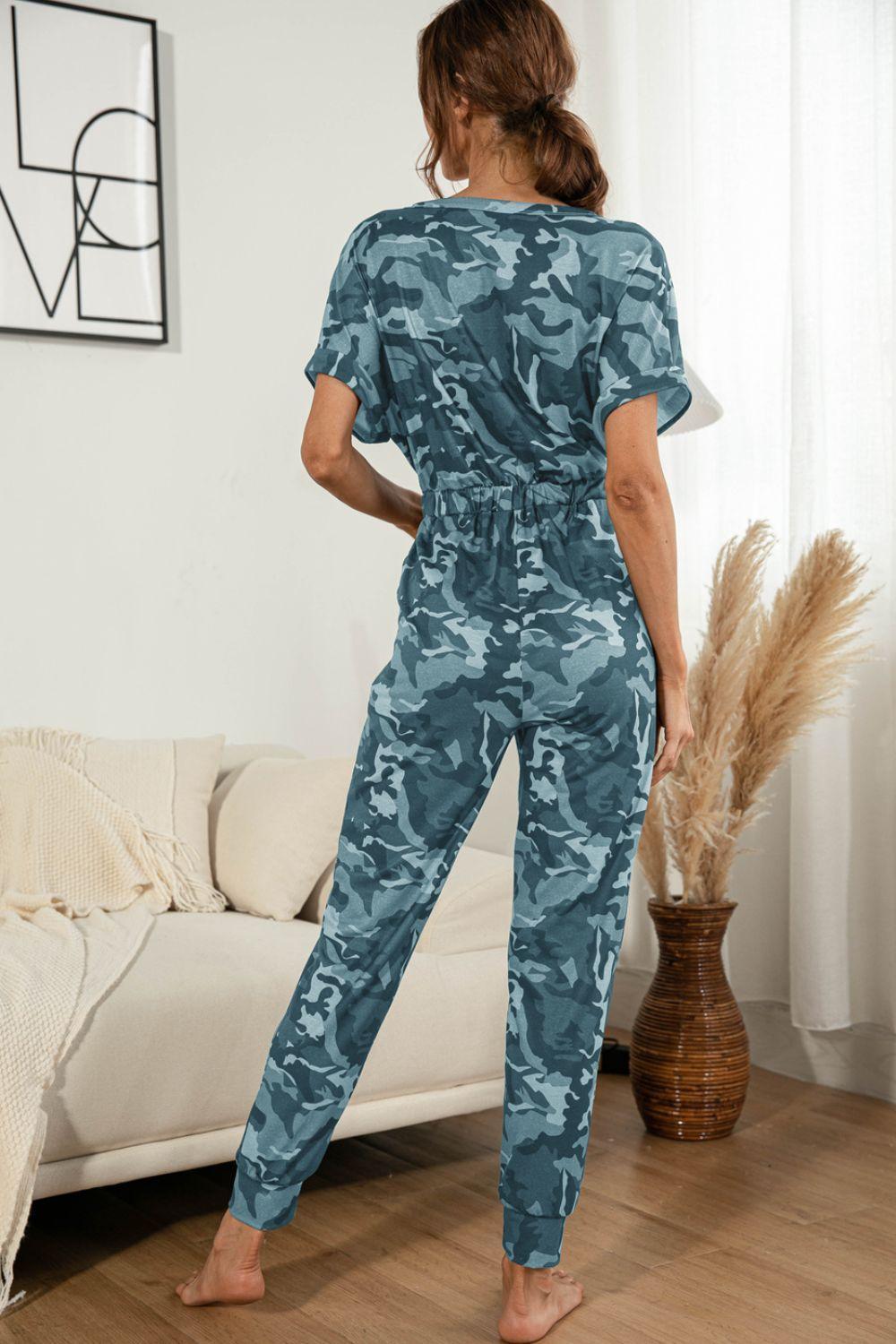 Exquisite Tapered Leg Surplice Jumpsuit - MXSTUDIO.COM