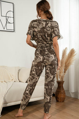 Exquisite Tapered Leg Surplice Jumpsuit - MXSTUDIO.COM