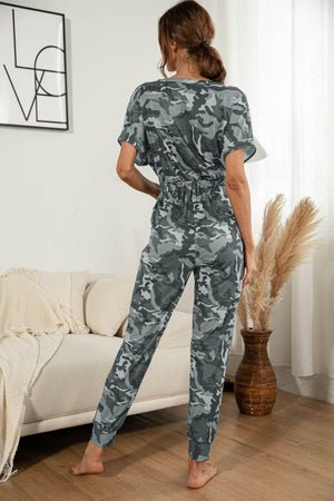 Exquisite Tapered Leg Surplice Jumpsuit - MXSTUDIO.COM