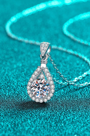 Exquisite Teardrop 2 Carat Moissanite Necklace - MXSTUDIO.COM