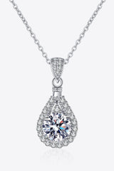 Exquisite Teardrop 2 Carat Moissanite Necklace - MXSTUDIO.COM