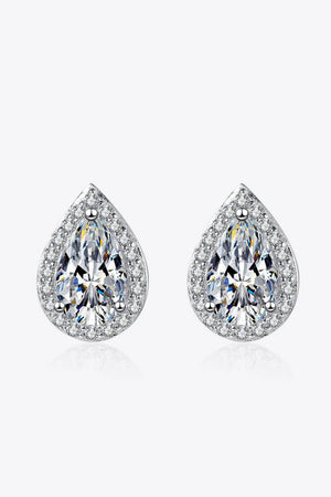 Exquisite Teardrop 2 Carat Moissanite Stud Earrings - MXSTUDIO.COM