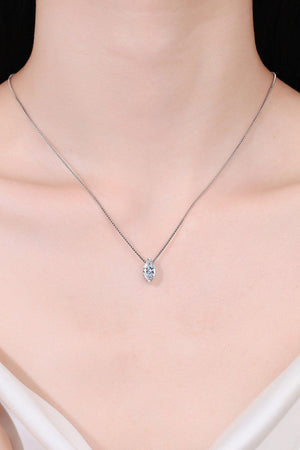 Exquisitely Crafted Sterling Silver 1 Carat Moissanite Necklace - MXSTUDIO.COM