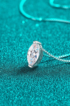 Exquisitely Crafted Sterling Silver 1 Carat Moissanite Necklace - MXSTUDIO.COM