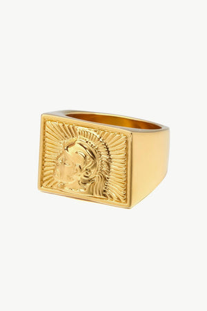 Exquisitely Presented Polished Soldier Copper Ring - MXSTUDIO.COM