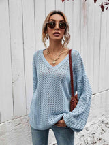 Extra Comfy Lantern Sleeve Sweater-MXSTUDIO.COM