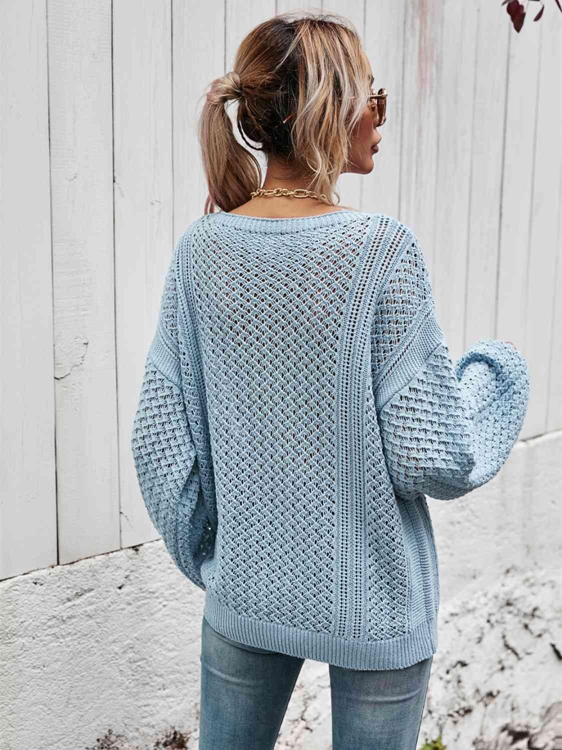 Extra Comfy Lantern Sleeve Sweater-MXSTUDIO.COM