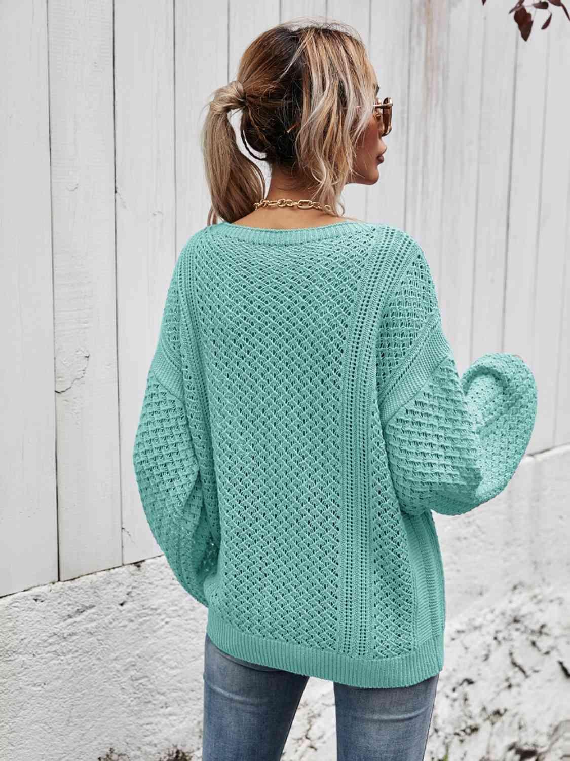 Extra Comfy Lantern Sleeve Sweater-MXSTUDIO.COM